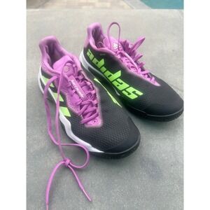 Adidas Barricade Tennis Shoes Mens 8 Black Beam Yellow Solar Pink GY1447